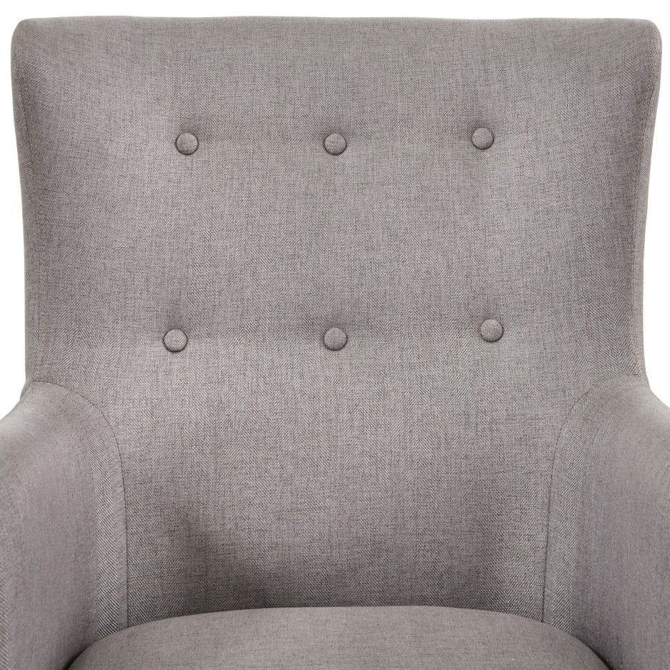 angelo:HOME Arm Chair & Ottoman Set - Jane (grey) - angelo:HOME