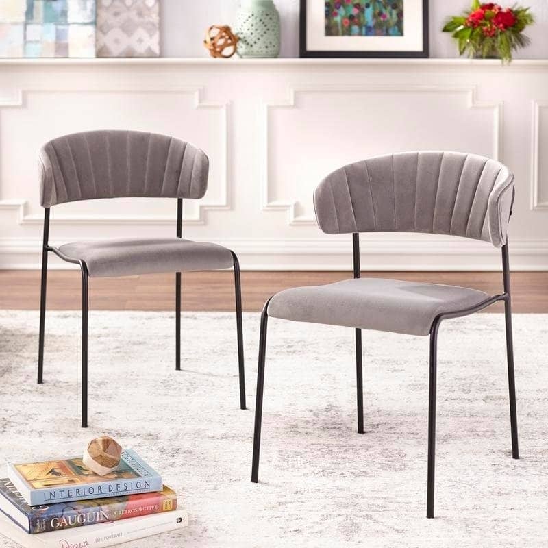 angelo:HOME Dining Chair - Kalmar - set of 2 (grey) - angelo:HOME