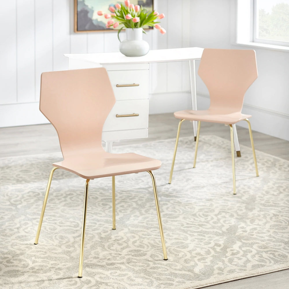 angelo:HOME Dining Chairs - Enna Bentwood/Metal set of 2 (Pink)